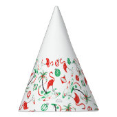 レッドクリスマスフラミンゴ数々のパーティー帽子 パーティーハット (右)