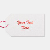 レッドクリスマスフラミンゴ文字ポートレート ギフトタグ (裏面横)