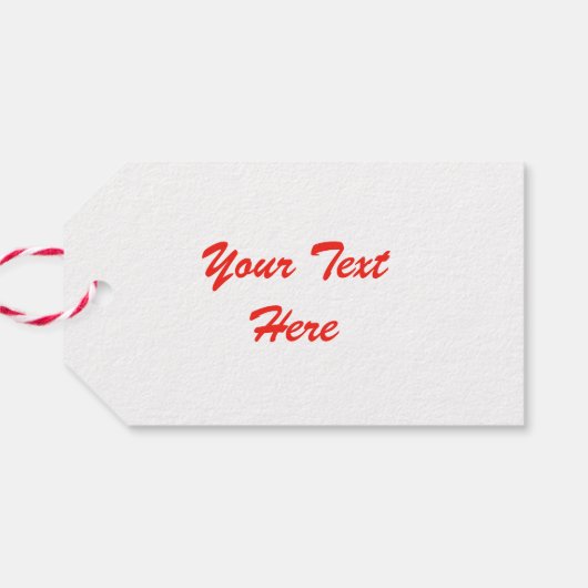 レッドクリスマスフラミンゴ文字ポートレート ギフトタグ (裏面横)