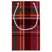 レッドクリスマスプライシンプルドクラシック休日 スモールペーパーバッグ (裏面)