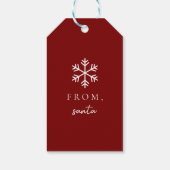レッドクリスマスプレゼントラベル ギフトタグ (裏面)