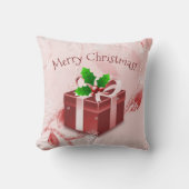 レッドクリスマスプレゼント装飾用クッション クッション (正面)