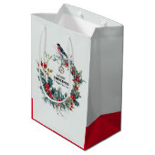 レッドクリスマスベリーリース&ブルフィンチ ミディアムペーパーバッグ (裏面アングル)