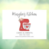 レッドクリスマスベーカリーパティシシェフビジネス ウィンドウサイン (シート3)