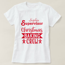 レッドクリスマスベーキングクルースーパーバイザホリデー Tシャツ