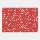 レッドクリスマスホリデーにホワイトスターズ ラッピングペーパーシート (正面)