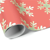 レッドクリスマスホリデーに雪が積もる ラッピングペーパー (ロールコーナー)