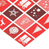 レッドクリスマスホリデーキュートツリートナカイ ショートテーブルランナー (コーナー)