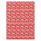 レッドクリスマスホリデーキュートツリートナカイ テーブルクロス (正面)