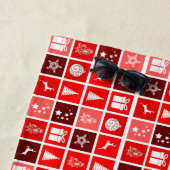 レッドクリスマスホリデーキュートツリートナカイ ビーチタオル (インサイチュ)