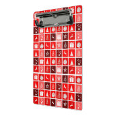 レッドクリスマスホリデーキュートツリートナカイ ミニクリップボード (アングル2)