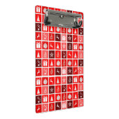 レッドクリスマスホリデーキュートツリートナカイ ミニクリップボード (アングル)