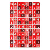 レッドクリスマスホリデーキュートツリートナカイ ミニクリップボード (裏面)