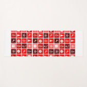 レッドクリスマスホリデーキュートツリートナカイ ヨガマット (正面(横))