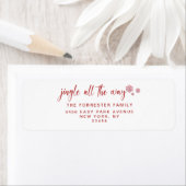 レッドクリスマスホリデージンルオールザウェイ ラベル (インサイチュ)