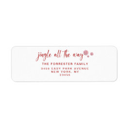 レッドクリスマスホリデージンルオールザウェイ ラベル