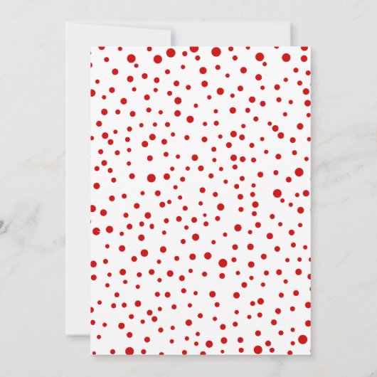 レッドクリスマスホリデーパーティーのブラックサンタクロース 招待状 (裏面)