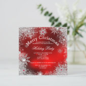 レッドクリスマスホリデーパーティーウィンターワンダーランド 招待状 (スタンド正面)
