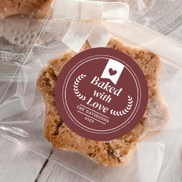 レッドクリスマスホリデーベーキングギフト ラウンドシール