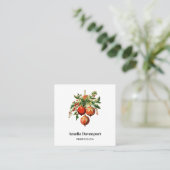 レッドクリスマスボードビーズウィズホリーフェスティバル スクエア名刺 (スタンド正面)