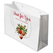 レッドクリスマスボードビーズウィズホリーフェスティバル ラージペーパーバッグ (裏面アングル)