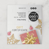 レッドクリスマスボールギフト金ゴールド雪片ギフトカード プレイスカード (外部開封)