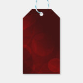 レッドクリスマスボール金ゴールドスター会社 ギフトタグ (裏面)