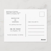 レッドクリスマスボール&シルバーガーランド日付を保存 ポストカード (裏面)