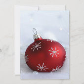 レッドクリスマスボール、ストリングライトクリスマスカンパニー 招待状 (裏面)