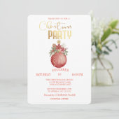 レッドクリスマスボール、ポインセチア・クリスマス 招待状 (スタンド正面)