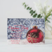 レッドクリスマスボール、《写真》ぼけ味会社クリスマスパーティー 招待状 (スタンド正面)