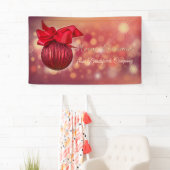 レッドクリスマスボール《写真》ぼけ味会社 横断幕 (インサイチュ)