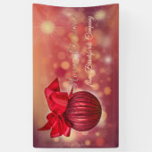 レッドクリスマスボール《写真》ぼけ味会社 横断幕 (縦)