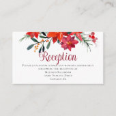 レッドクリスマスポインセチアエレガントフローラ披露宴 エンクロージャーカード (正面)