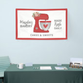 レッドクリスマスマスベーカリービジネスペストリーシェフバナー 横断幕 (トレードショー)