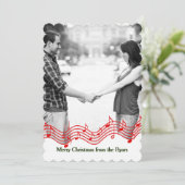 レッドクリスマスミュージックフォトホリデーカード シーズンカード (スタンド正面)