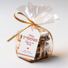 レッドクリスマスモーレベビーシャワーメッセージカード ギフトタグ