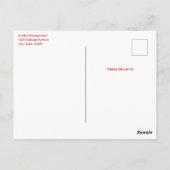 レッドクリスマスランタンポインセチアパーティの招待状 ポストカード (裏面)