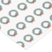 レッドクリスマスリースブルージンジャージャールジャー テーブルクロス (アングル)