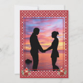 レッドクリスマスワンフォトスノーフレーク シーズンカード (正面)