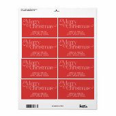 レッドクリスマス住所 シール (フルシート)