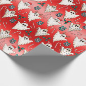 レッドクリスマス幽霊ゴシック紙 ラッピングペーパー (角)