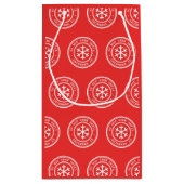 レッドクリスマス抱き枕まで開かない スモールペーパーバッグ (裏面)