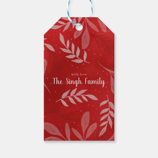 レッドクリスマス抱き枕 ギフトタグ (正面)