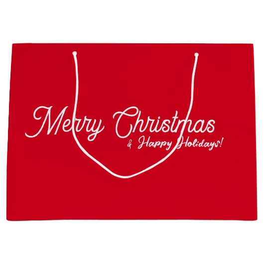 レッドクリスマス抱き枕 ラージペーパーバッグ (正面)