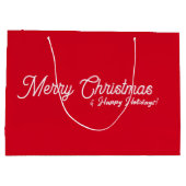 レッドクリスマス抱き枕 ラージペーパーバッグ (裏面)