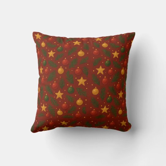 レッドクリスマス装飾用クッションクラシックホリデーデコール クッション (裏面)