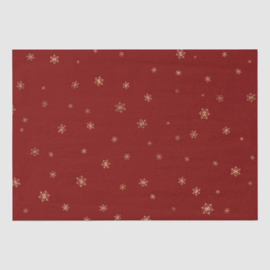 レッドクリスマス金ゴールド雪 薄葉紙 (正面)