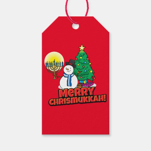 レッドクリスムカギフトラベル ギフトタグ (正面)