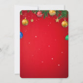 レッドクリスモダンマスパーティの招待状 招待状 (裏面)